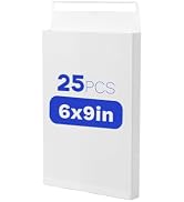 6x9 Expanding Manilla Envelopes Self Seal 25 Pack, Goefun Heavyweight 180 GSM Kraft, 6x9 White En...