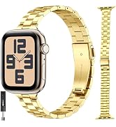 BDJXCUSA for Apple Watch Bands for Women,Thin metal Strap for Apple Watch Series 11, 10,Slim Stai...