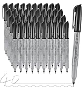 Permanent Markers, Ultra Fine Point, Black, 40 Count, 0.4mm, Fine tip permanent marker set, quick...