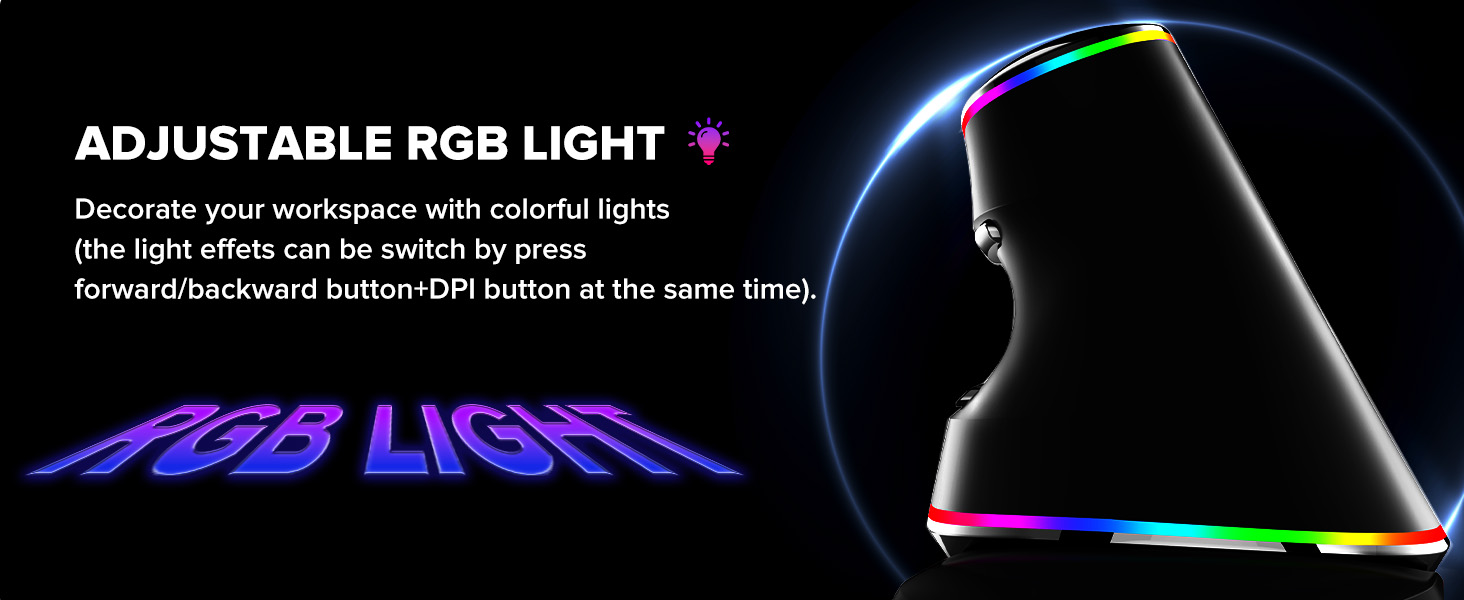RGB ergonomic mouse