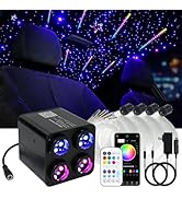 AKEPO 4 Colors 36W Twinkle & RGB Colorful Meteor 2-in-1 Starlight Headliner Kit, APP Control 13.1...
