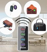 Key Finder Locator RF Wireless Remote Item Tracker with 4 Receivers | No App Required | 131FT Wor...