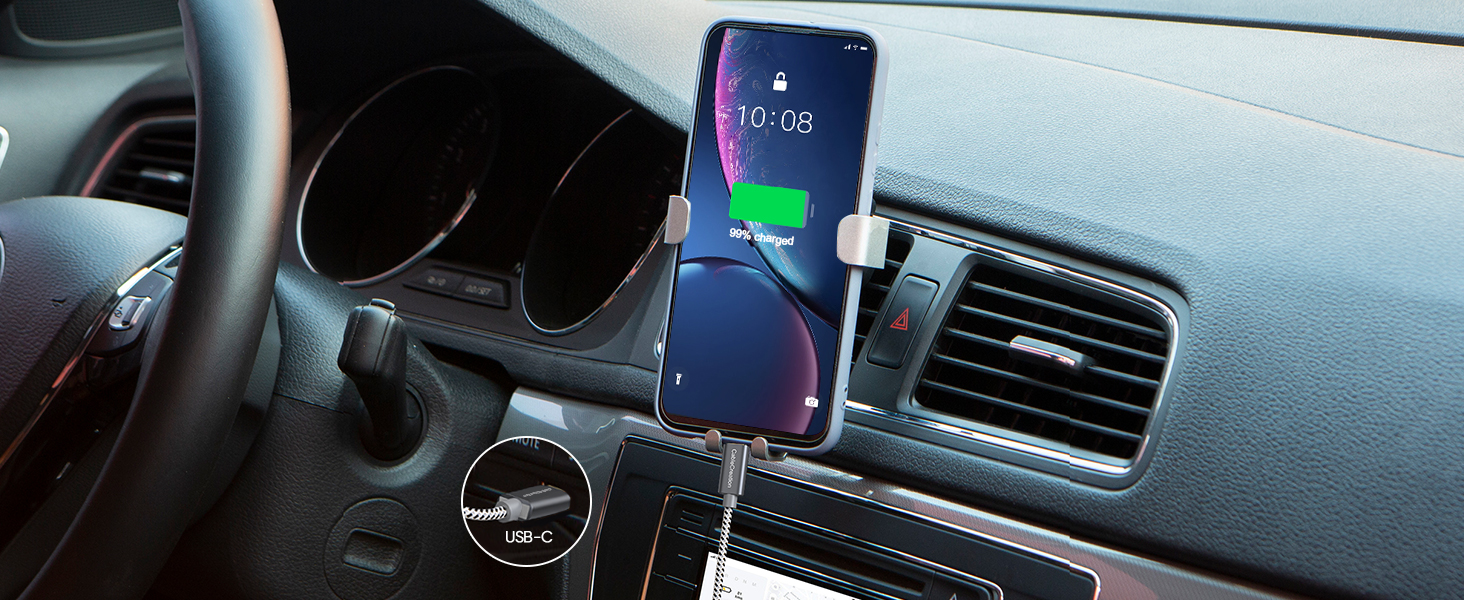 usb c car charger cable