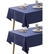 Demetex 2 Pack Rectangle Tablecloth Wipe Clean Table Cloths 60 x 84, Waterproof Reusable Table Cl...