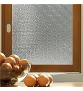 Add.Heres Stained Glass Window Privacy Film, 3D Static Cling Removable Window Clings, Heat Contro...