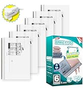 TAILI Long Side Zip - 6 Extra Large Vacuum Storage Bags for Bedding for Towels, Blankets, Pillows...