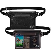 AiRunTech Waterproof Pouch with Waist Strap (2 Pack) | Beach Accessories Best Way to Keep Your Ph...