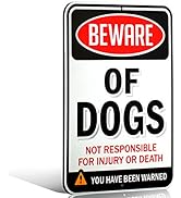 Signs Authority Beware of Dog Sign | Warning Sign | Beware of Dog Signs for Fence | Thick Di-Bond...