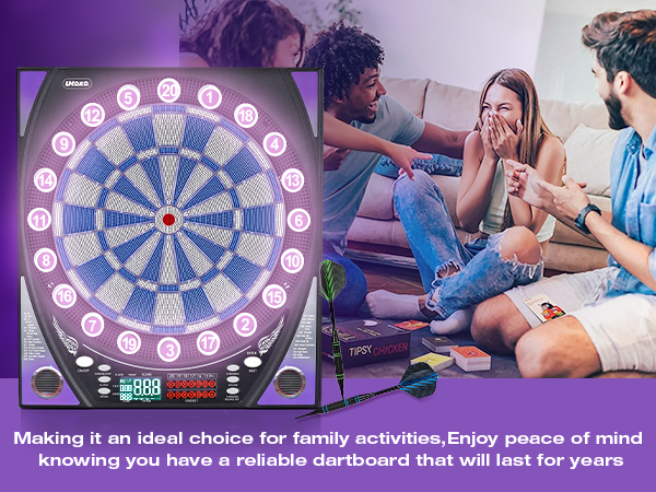 Electronic Dart Board with Bright Score Display