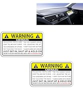CouTunp 2PCS Car Safety Warning Rules Sticker, Funny Passenger Rules Decal for Auto, Vinyl Window...