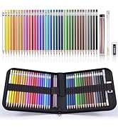 Four Candies 36 PCS Colored Pencils Set 2.6mm with Sharpener and Bag,Drafting Tools, Erasable Col...