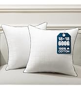 Phantoscope 18x18 Pillow Inserts, Decorative Throw Pillow Inserts with 100% Cotton Jacquard Cover...