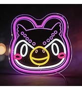 Kawaii Dog Girl LED Neon Sign 13"x12.6" - Cute Animal Character Wall Decor, USB Powered Night Lig...