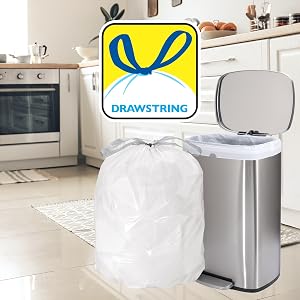 ruffies drawstring bags white