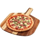 Velicber 12 inch Wooden Pizza Peel, Wood Pizza Paddle Spatula, Pizza Board, Multi-Purpose Cutting...