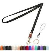 Fishent Stretchy Thin Lanyards for Keys ID Badges, Cute Long Teacher Neck Key Lanyard Keychains f...