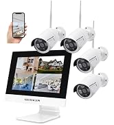 SEBIKAM 2K/3MP Wireless Security Camera System with 10.1''HD LCD Monitor, 10CH Expandable Home Bu...