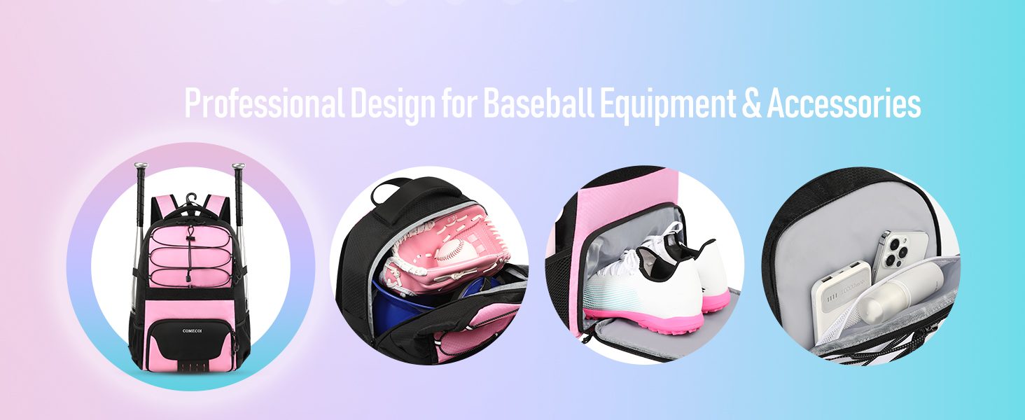 youth baseball bag kids baseball backpack boys 5-8 equipment bag adult gear bag