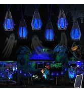 Solar String Lights for Outside, 33Ft Solar Patio Lights with 15 Flickering Flame Light Bulbs, Wa...
