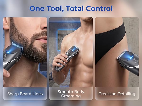 Predyee Men's Body and Groin Trimmer