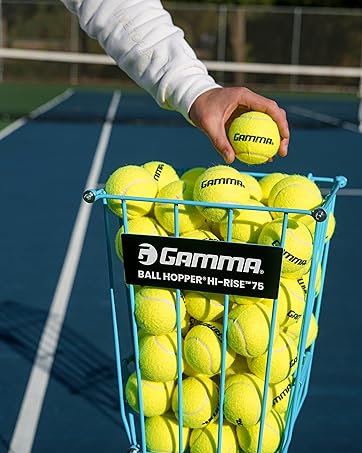 tennis, ball, hopper, hi rise, blue