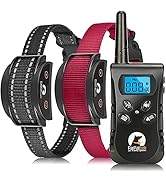 Paipaitek Vibrating Dog Collar, No Shock Dog Training Collar 2 Dogs, Deaf Dog Collars w/2 Receive...