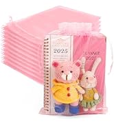 Organza Bags, Mesh Bags Drawstring 8x12 Inch, 50PCS Pink Sheer Organza Bags, Large Wedding Gift G...