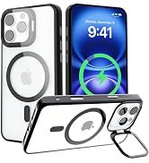 CORLAGOON Magnetic Camera Lens Protector Case for iPhone, Metal Frame Holder, Black