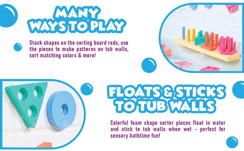 floats and sticks to tub walls