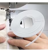 Hoacm White Boning for Sewing, High-Density 12mm x 20Yards Polyester Sew-Through Corset Boning, S...