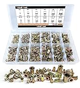 Trivd Frol Rivet Nut Tool Kit, 520pcs SAE & Metric Rivet Nut Assortment Kit w Galvanized Carbon S...