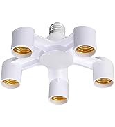 5 in 1 Light Bulb Socket Splitter,Fixed Multi Bulb Socker Adapter,Light Socket Splitter Converter...