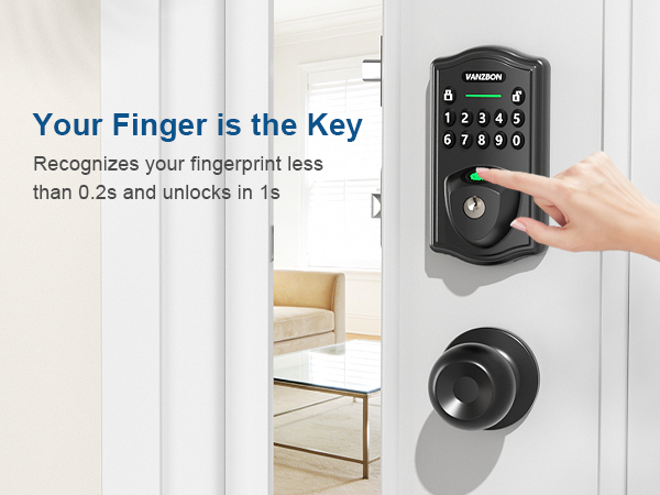 keyless entry door lock deadbolt with handle set