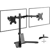 Bracwiser Dual Monitor Stand Mount, Free-Standing Full Motion Monitor Desk Mount for Two 13-32 in...