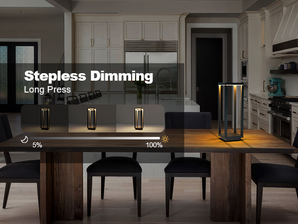 Stepless Brightness Adjustable Cordless Lamps