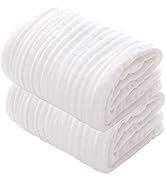 MUKIN Baby Bath Towels, Super Soft Cotton Receiving Blanket for Baby's Delicate Skin,2Pack Swaddl...