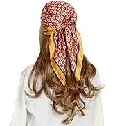 RIIQIICHY Head Scarf Like Silk Satin Hair Scarf for Women Sleeping Square Designer Scarf for Hair...
