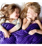 Harkla Kids Weighted Blanket - 10lb Bamboo Cooling Weighted Blanket for Kids - Washable Minky Cov...
