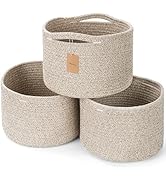 Maxuni Small Rope Baskets for Storage, Baskets for Gifts Empty, Cute Round Woven Basket, Decorati...