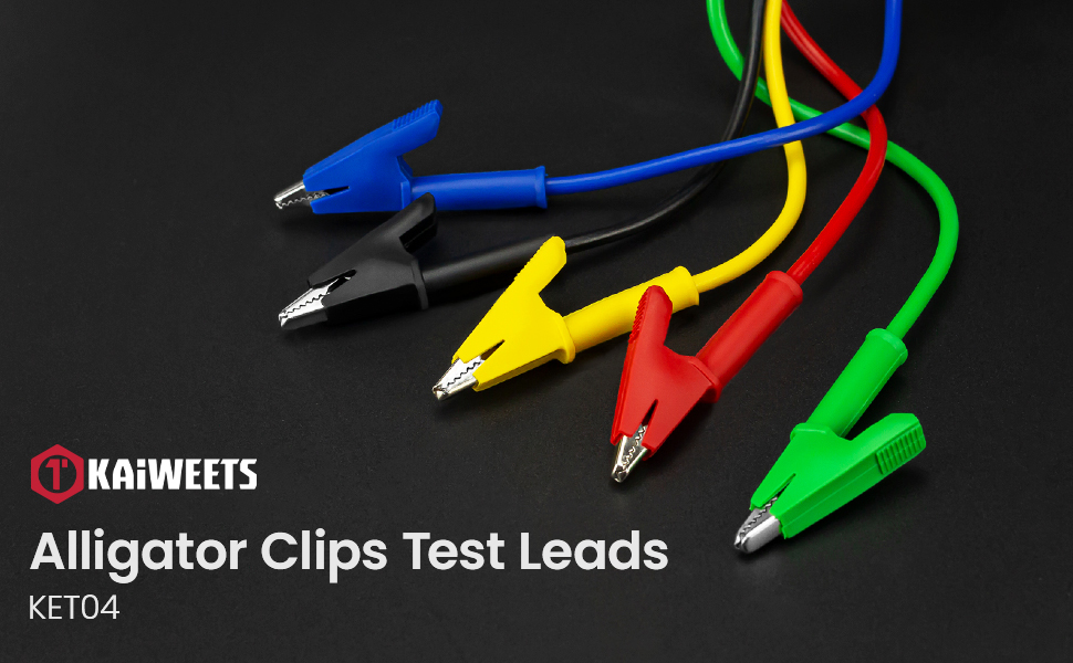 5PCS Alligator clip test lead for electrical testing