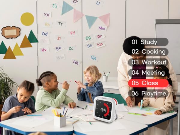 Creaviva digital visual timer classroom teacher whiteboard magnetic stick large