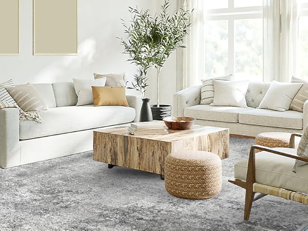 washable area rug grey
