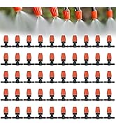 Drip Irrigation Emitters for Greenhouse Nersuries: 50 Pcs Three-Way 1/4 inch Adjustable Irrigatio...