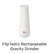 Kitchen Mama Rechargeable Gravity Salt and Pepper Grinder, Adjustable Coarseness, Refillable