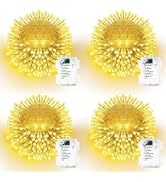 Lomotech Battery Operated Christmas Lights - 4 Pack Total 66ft 200LEDs String Lights 8 Modes Wate...