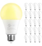 DAYBETTER 20 Pack A19 LED Light Bulbs, 60 Watt Equivalent LED Bulbs, Long Lifespan High Brightnes...