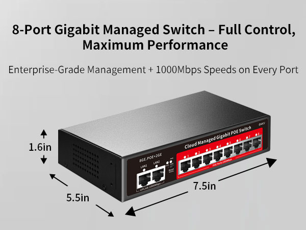 8 port gigabit poe switch