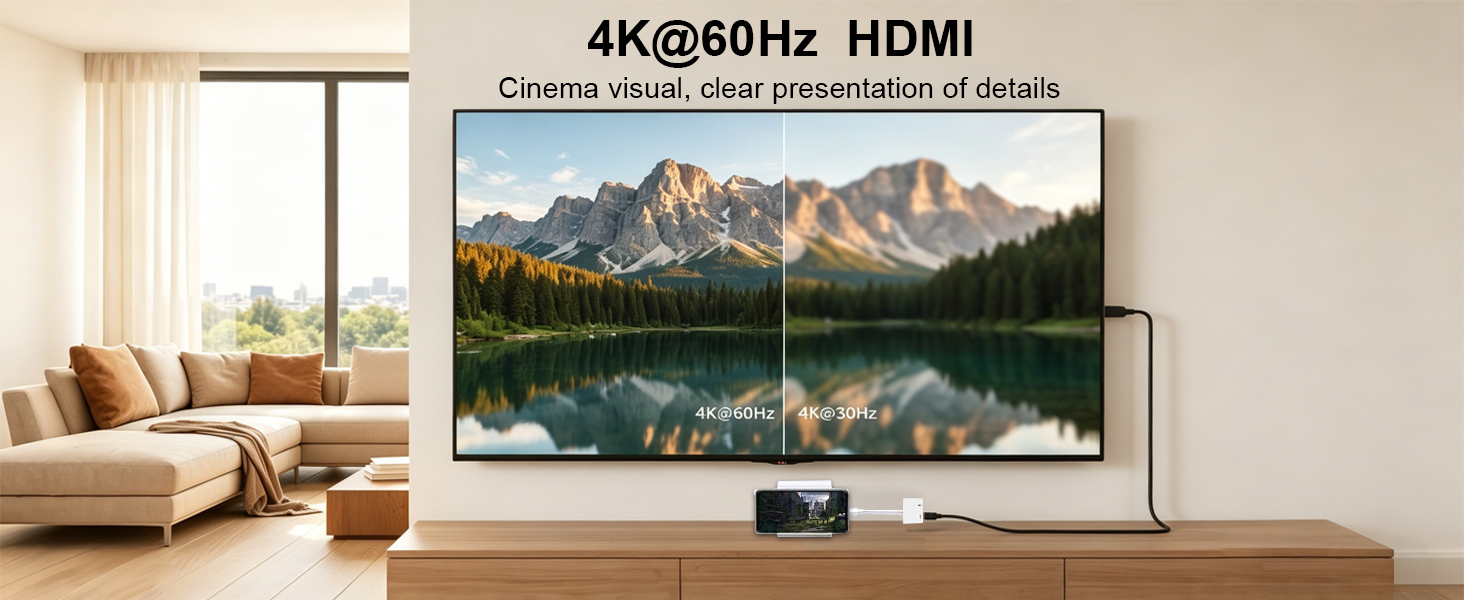 USB C to Hdmi Adapter for iPhone