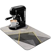 Coffee Mat Absorbent Hide Stain Rubber Backed Dish Drying Mat for Kitchen Counter, Mats for Count...