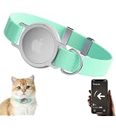 AirTag Cat Collar, Ultra Elastic Cat Tracker Collar with Apple Air Tag Holder, [Lightweight & Scr...